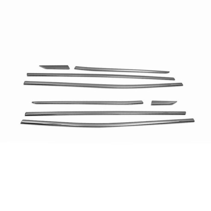 Personnalisation Vehicule - Decoration Vehicule - Baguette de vitre latérale - Peugeot 3008 SUV 17-20 8x Inox Chrome Fonce