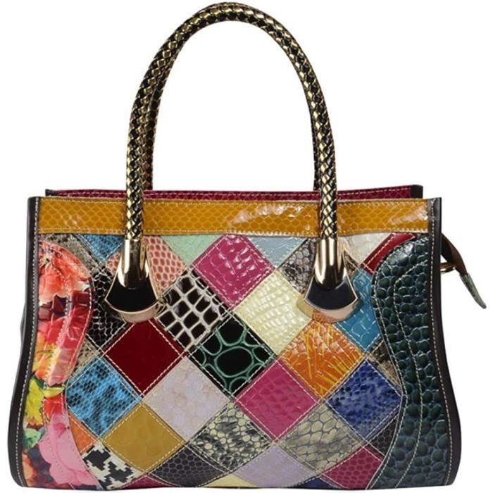 sac à main patchwork cuir