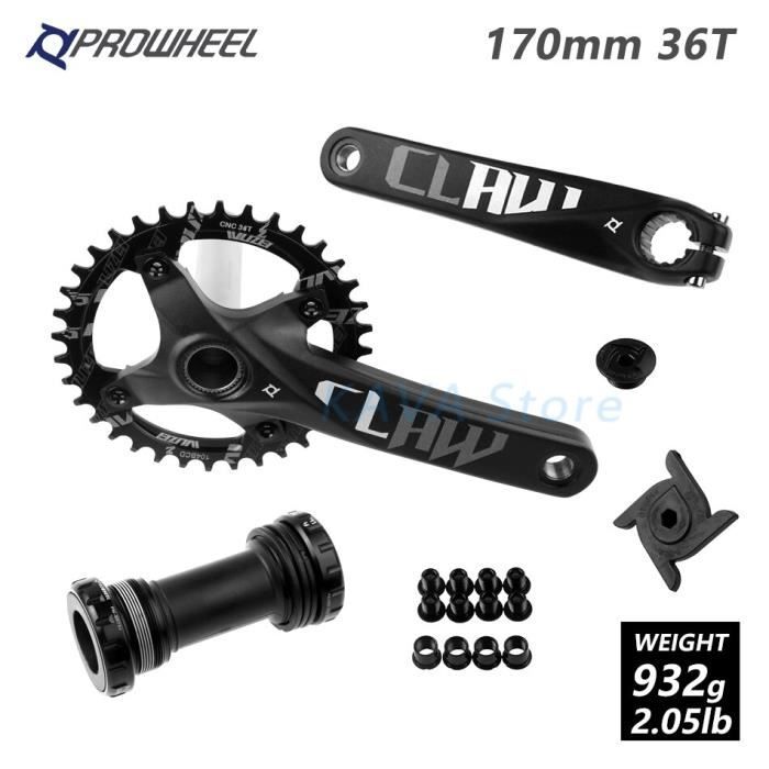 Pédalier Vélo Single Speed 36T - 170 Mm - Plateau 104 BCD En Alliage Aluminium - Pour VTT Et Vélo De Route