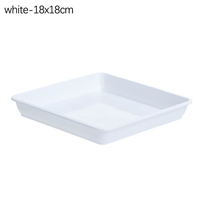 Soucoupe Carrée Nora 50x50cm Pour Pots De Fleurs - Plastique Anthracite | Protection Contre L'Eau Et Stylée