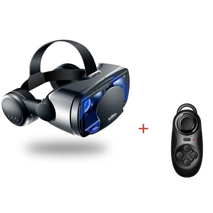 Lunettes 3D,Lunettes 3D Bluetooth VR, plein écran, pour Smartphone 5 à 7 pouces, casque de réalité virtuelle- controller set B