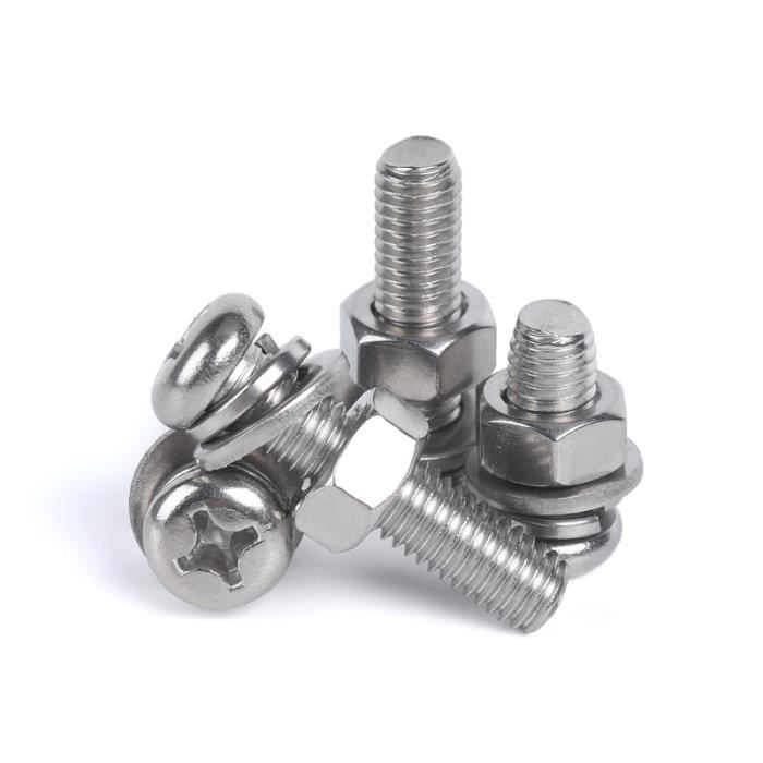 200 Vis à Tête Plate 4-40x1/4" - Cruciforme, Acier Inox 304, Neuf Uxcell