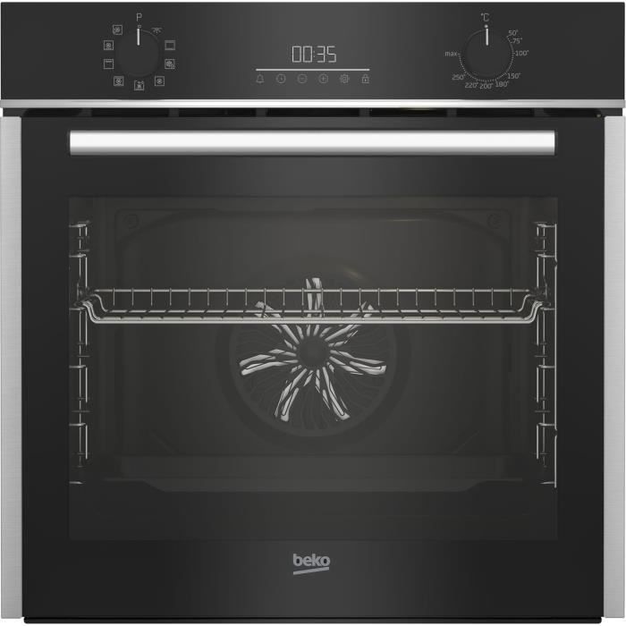 Four encastrable - Chaleur pulsée 3D - BEKO - BCBIM16300XDE - Inox - 72 L - 594x567x595 cm - Beko
