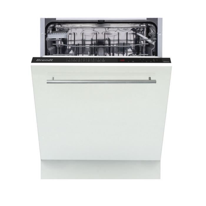 Lave-vaisselle intégrable 14 couverts, 60cm - Brandt BDB424LB