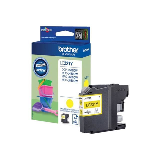 BROTHER Cartouche LC221Y - Jaune