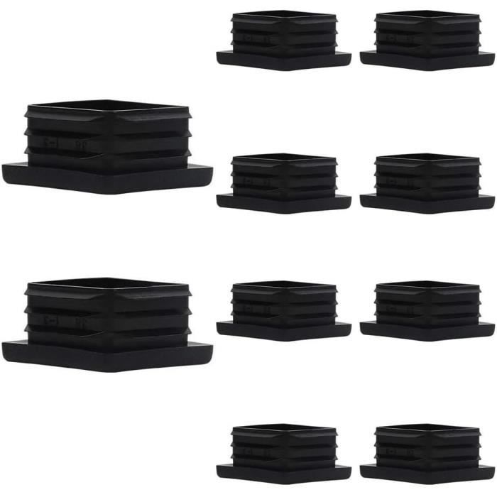 Lot De 4 Boutons Carrés Vintage Bleu Marine - 30x30 Mm - Plastique - Occasion