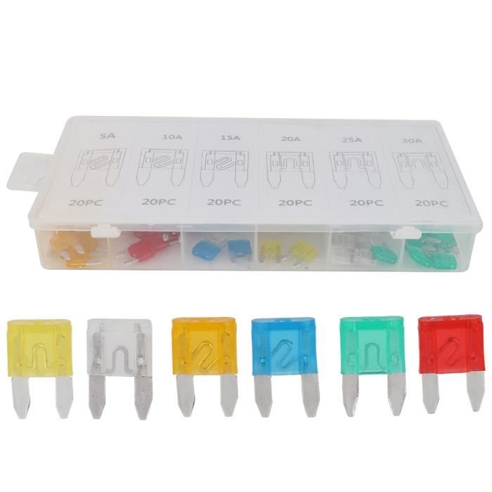 Fusibile 100 PZ 50 PZ Mini Fusibile Lama Assortimento Set For Auto Auto Camion 2/3/5/7.5/10/15/20/25/30/35/40A Fusibile Auto Con Scatola (Size : 50pcs - Foto 8