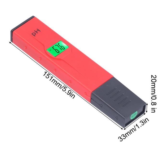 ARAMOX PH-mètre 4 en 1 Stylo de Test de Température PH TDS EC 4 en 1