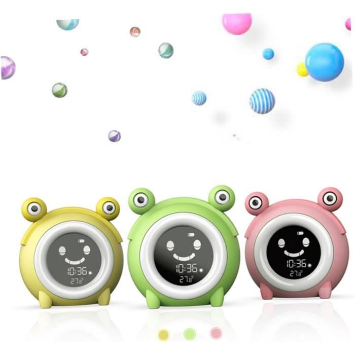 Réveil pour Enfants Horloge Hamster Dessin Animé Veilleuse Réveil pour Garçons Filles