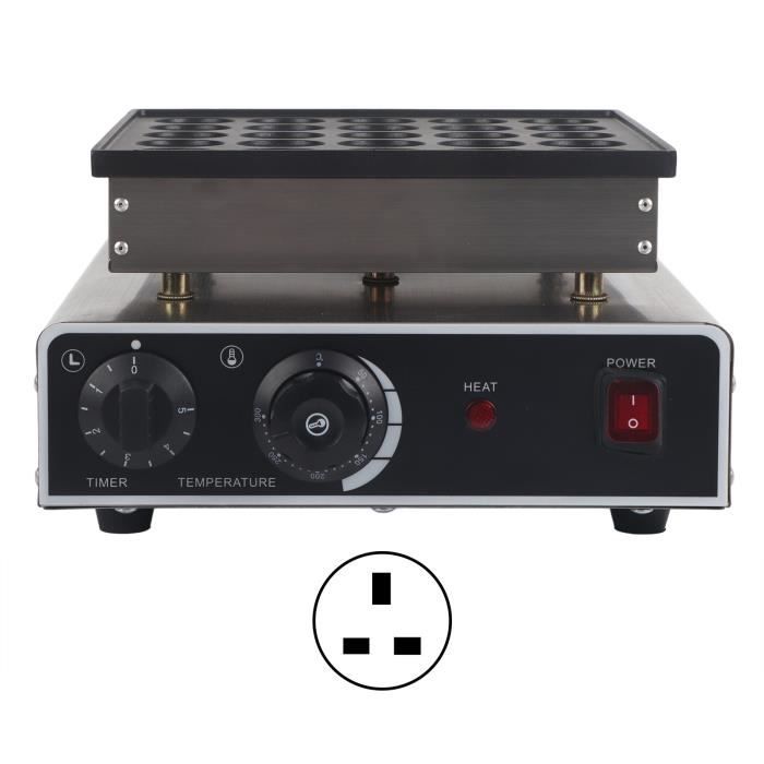 Mini Machine à Crêpes Néerlandaises à 50 Trous, Avec Revêtement Anti-adhésif électrique, 50 Pièces