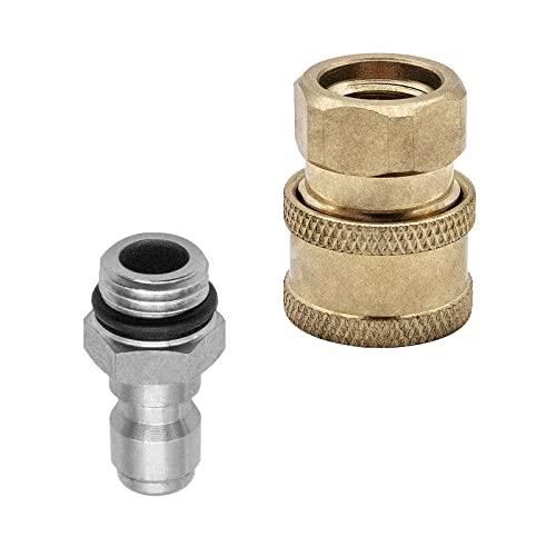 Adaptateur Laiton M22 Mâle 15 Mm Vers G1/4 - Pour Nettoyeur Haute Pression, Tuyaux - Pression Max 4500 Psi, Raccord Haute Pression