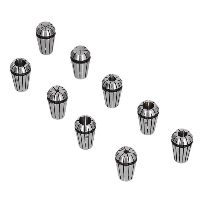 Lot De 6 Mandrins à Pince Pour Défonceuse - Acier Carbone - 6mm, 6.35mm, 8mm