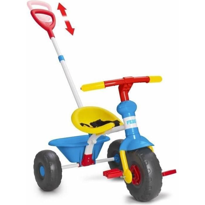 Tricycle Baby Trike 3 en 1 - FEBER - Bleu - Pour Bébé à partir de 1 an