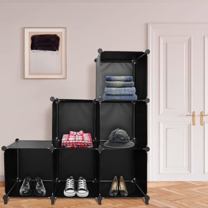 HOMEWELL. Armoire de rangement bricolage, armoire 3 couches avec 6