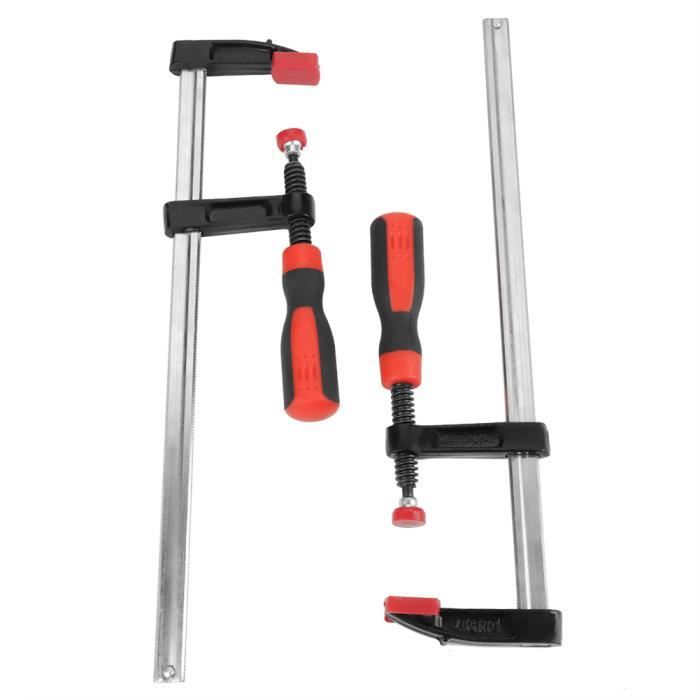 Serre-Joints WORKPRO Métalliques - Lot De 2 (50x200mm Et 80x300mm) | Serrage Rapide Et Précision Pour Bois Et Métal