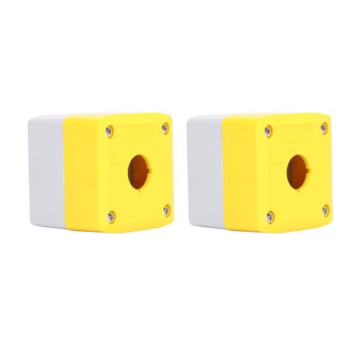 Boîte De Commande 1 Bouton-poussoir 22mm PB1-YLW - Polyuréthane Jaune - Neuf