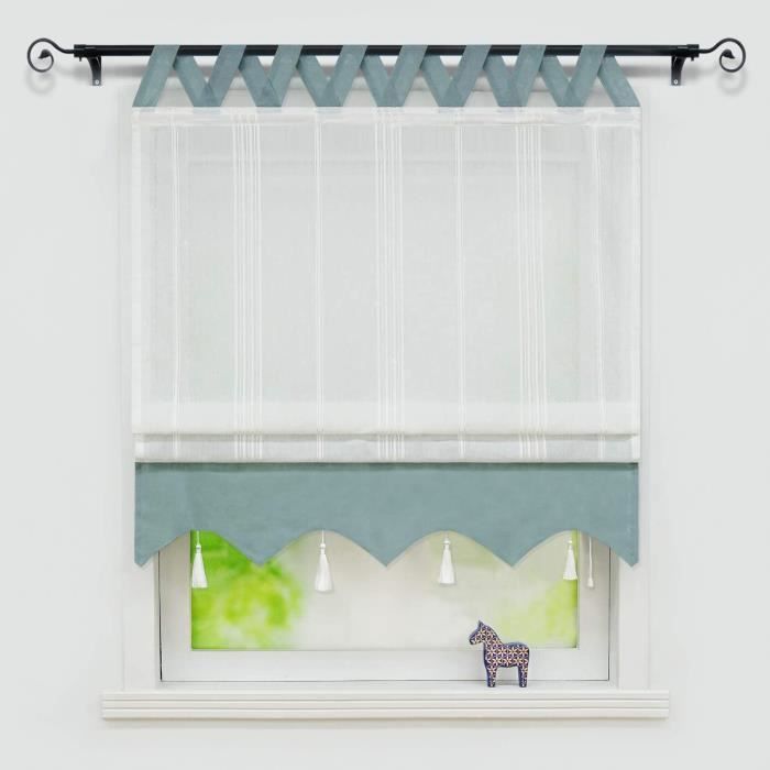 Rideau Romain Transparent SIMPVALE - Violet Clair 60x120 Cm - Passe-Tringle, Pour Salon, Chambre, Cuisine - Polyester Doux