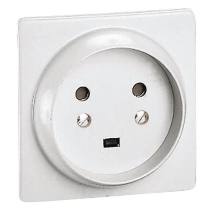 Socle à encastrer avec plaque - 2 phases + terre - 20 A