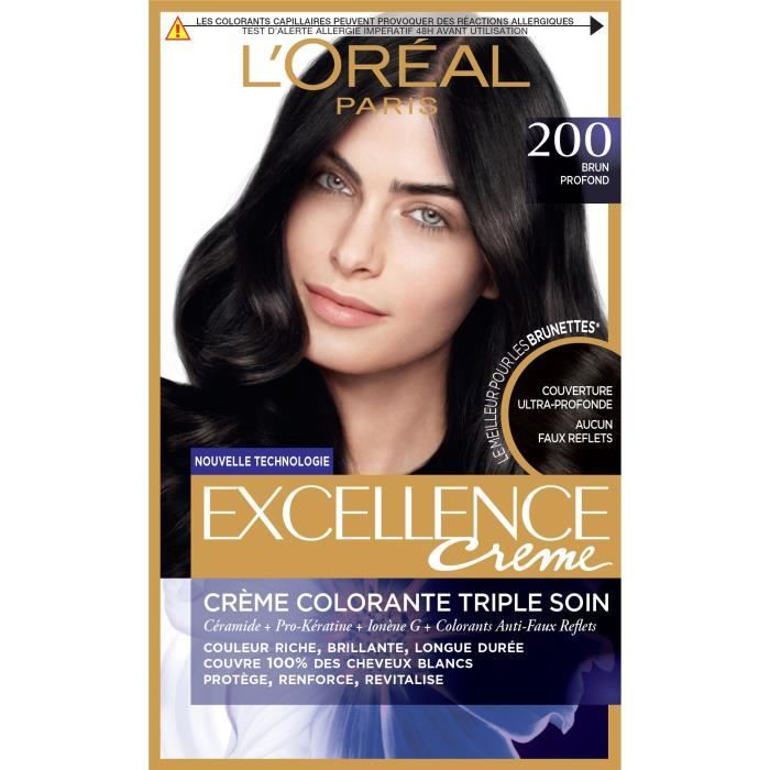 L'OREAL PARIS Excellence Coloration - 200.N Brun profond ...