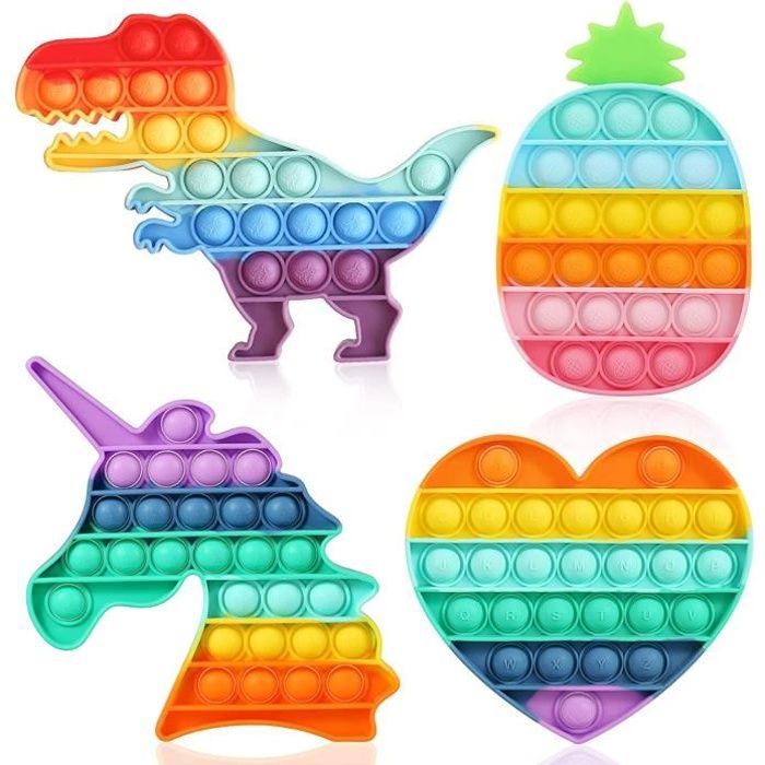 Jouet Sensoriel Bulle Porte-clés Push et Pop Fidget Figit Fidget Jouets autisme Besoins spéciaux Anti-Stress Push Gadgets Bubble Urisgo Pincez sensorielle Jouet