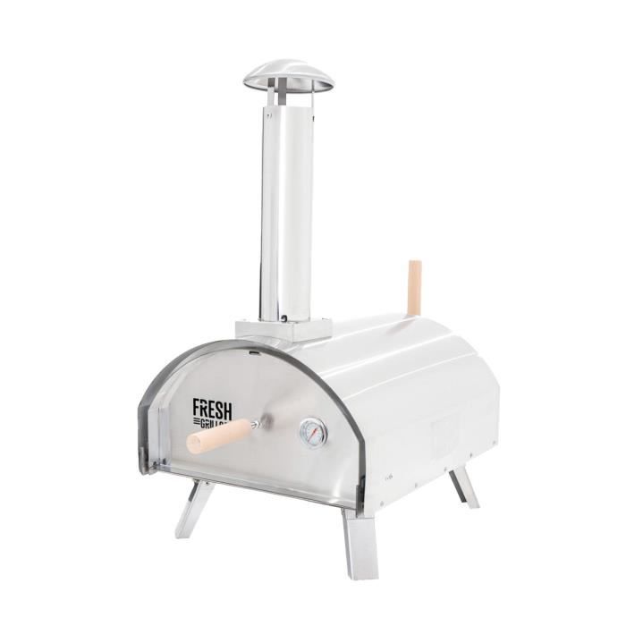 Four à pizza dextérieur - MONSTERSHOP - Premium - Feu de bois/charbon - 1200W - Minuterie