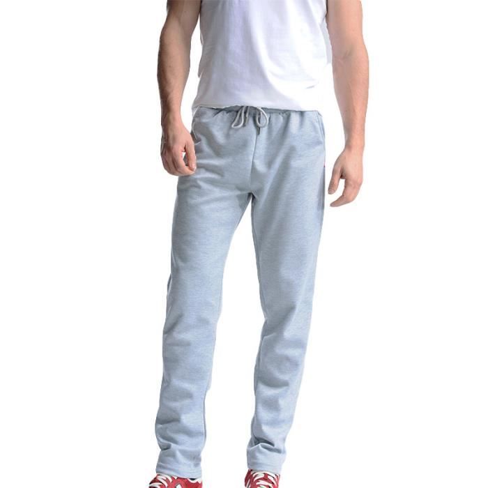 Pantalon Décontracté Pour Homme - Coupe Ample, Couleur Unie, Toutes Saisons (taille 2XL, Blanc)
