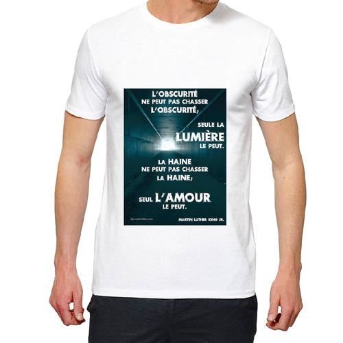 T Shirt Manche Courte Homme Blanc Citation 58 Blanc Blanc Achat Vente T Shirt Soldes Cdiscount