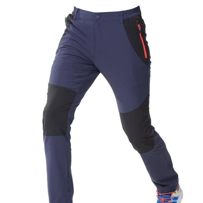 Pantalon de running chaud avec zip enfant, pants warm 900 bleu vert