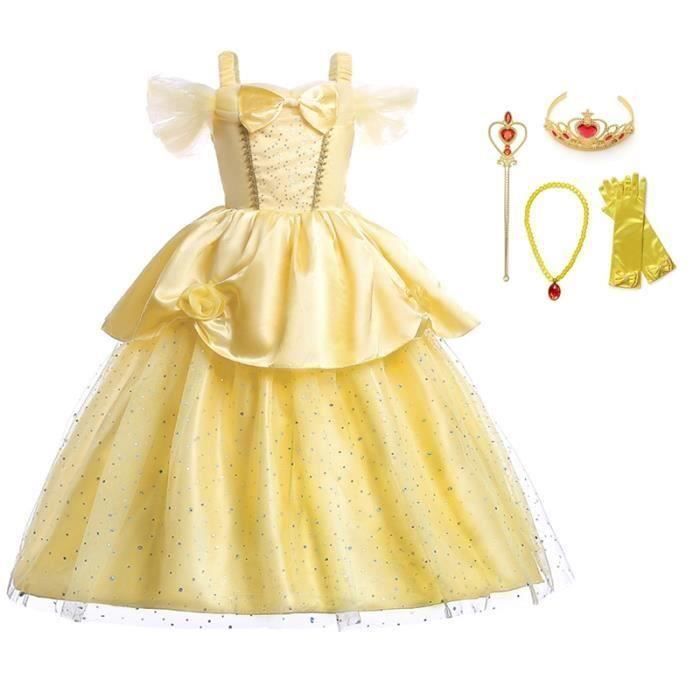 Robe de princesse La Belle et La Bête sans manches vêtement cosplay printemps Animation Tenue