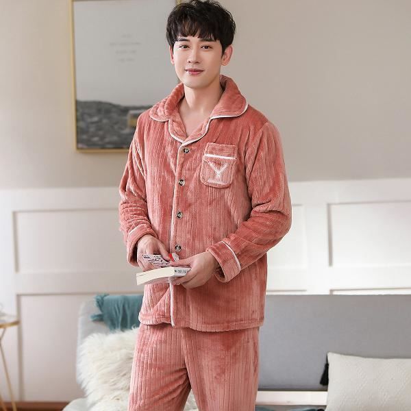 Pyjama Homme Hiver 2 Pièces En Coton/Polyester - Manches Longues, Coupe Classique - Arjen Kroos - Confortable Et Chaud - 4