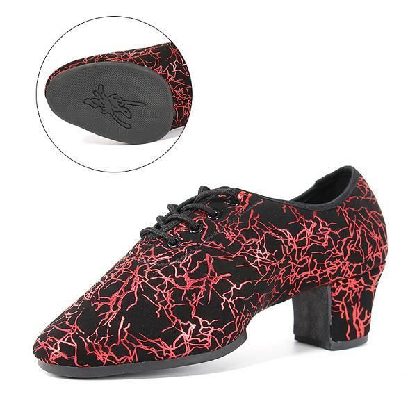 Chaussures De Danse Latin Pour Homme - Salsa, Tango, Rock’n’Roll - Semelle En Daim, Talon 2,5 Cm - Blanc