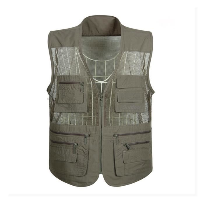 Gilet de pêche à la mouche avec maille respirante, gilet