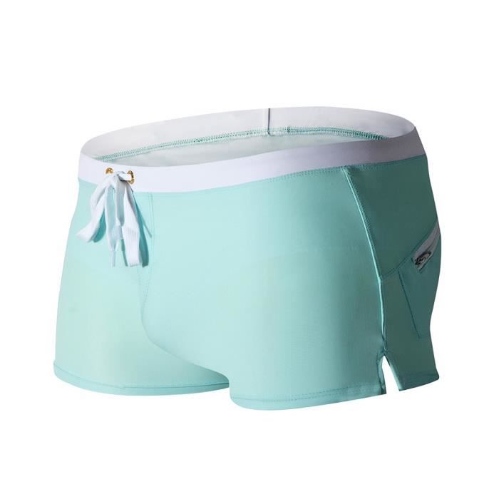 Short De Bain Homme Court Et Sexy - Tissu Séchage Rapide, Taille Basse, Push-up, Cordon De Serrage - Pour Natation, Surf, Sports Aquatiques