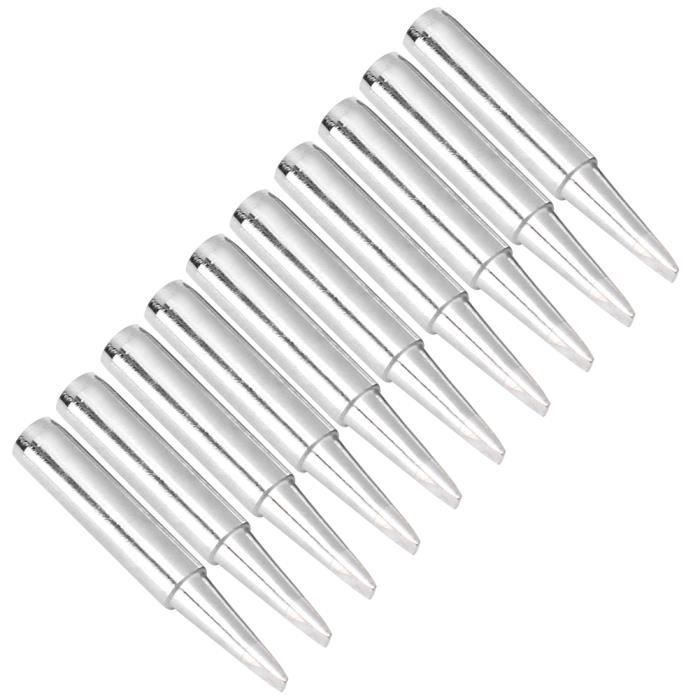 Lot De 12 Pointes De Fer à Souder - Compatible Stations 936, 937, 852D, Etc. - Plage 200-480°C - Cuivre Nickelé - 8