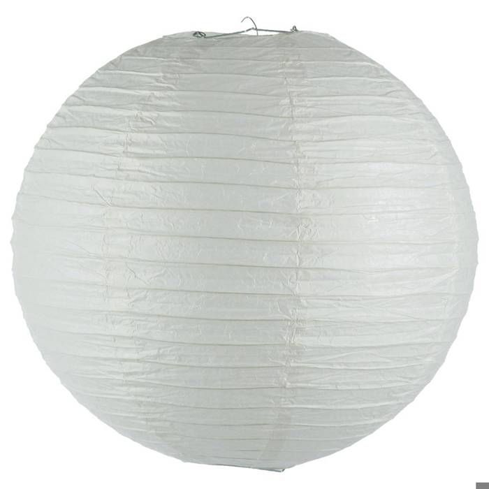 Suspension lanterne boule blanche (D.45cm)