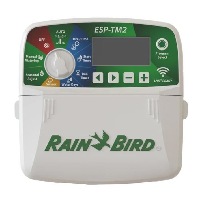 Programmateur d'irrigation électrique Rain Bird 4 stations - Contrôleur ESP-TM2I-230V compatible avec WiFi/WLAN | Offre exclusive