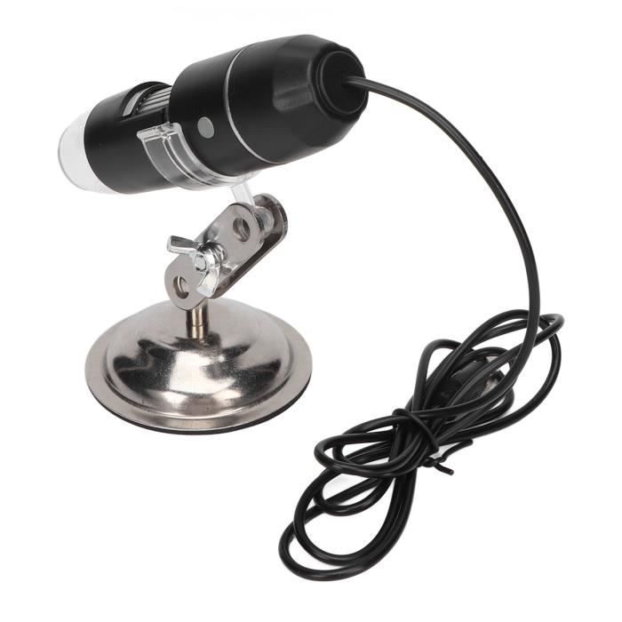Microscope Numérique USB AmScope 10X-200X Avec Caméra 2MP Et 8 LEDs - Compatible Windows Et Mac