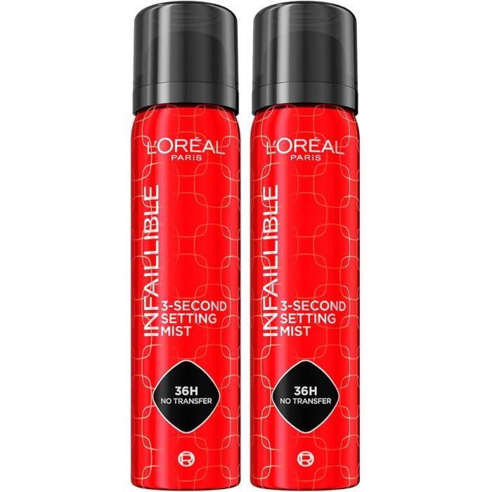 Spray Fixateur Infaillible Pour Maquillage Visage 3-Second Setting Mist 36H No-Transfer Waterproof Formule Légère À Séchage R[J7]
