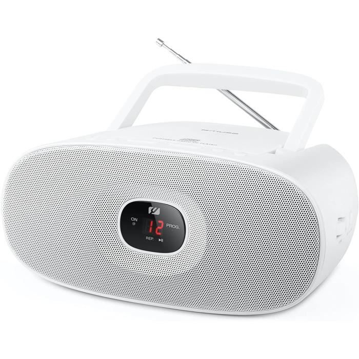 CGV DR Pocket+ Radio Portable DAB+ FM Bluetooth - Blanche Avec Batterie Rechargeable