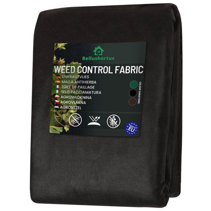 Géotextile Toile Anti-Mauvaises Herbes 150g/m² Caoutchouc Noir UV 20m X 1,1m – Protection Jardin