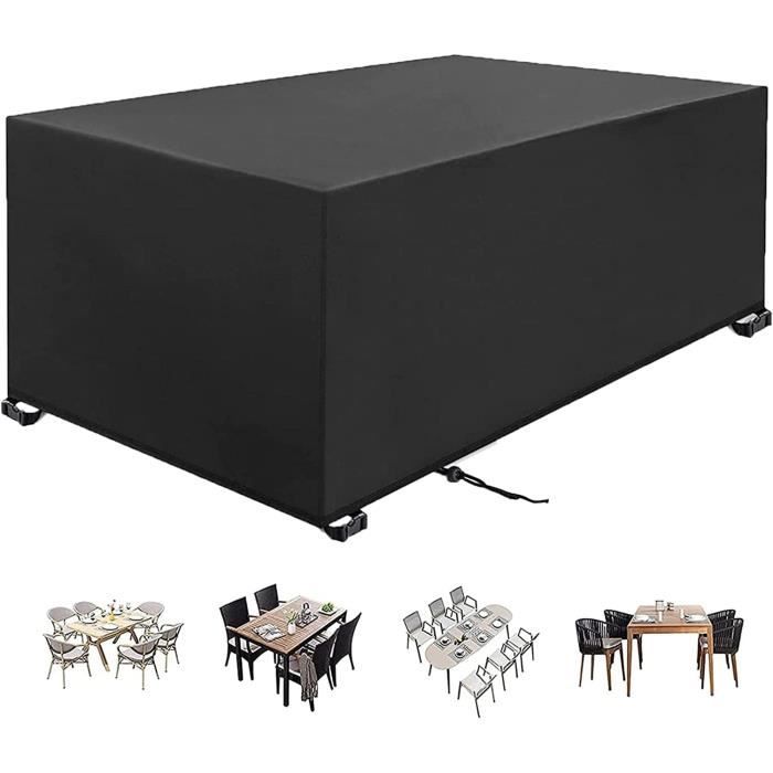 Housse Pour Salon De Jardin, Imperméable, Résistance Au Vent, Anti-Uv, Robuste En Tissu Oxford