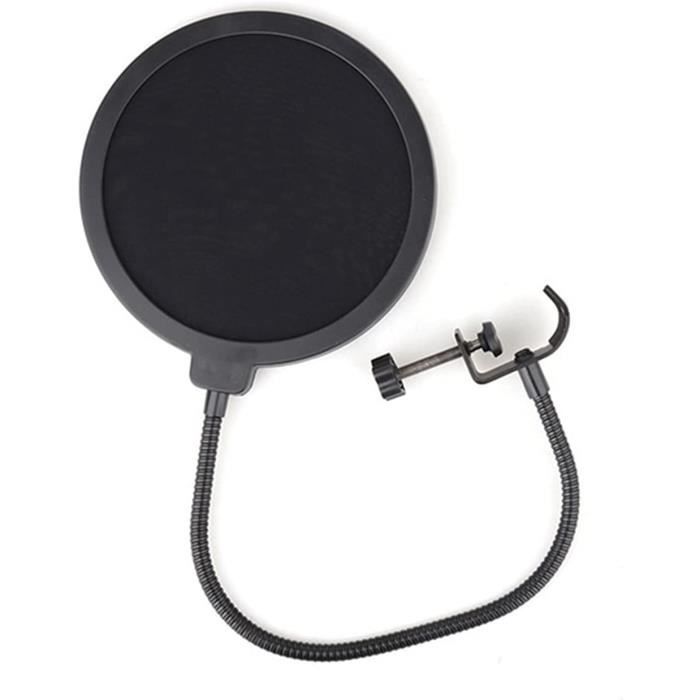 Filtre Anti-Pop Pour Microphone - Clip Col De Cygne Flexible 360°, Diamètre 10 Cm, Pour Studio D'Enregistrement, Noir - 4