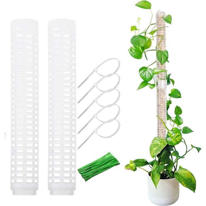 Kit Jardinage 4 Tuteurs Coco + Arrosage Automatique – Pour Plantes Grimpantes, Avec étiquettes Et Attaches - 2