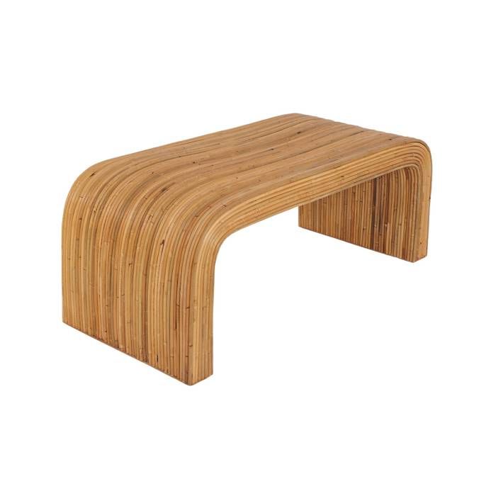 Banc bout de lit éxotique rotin naturel BAYA