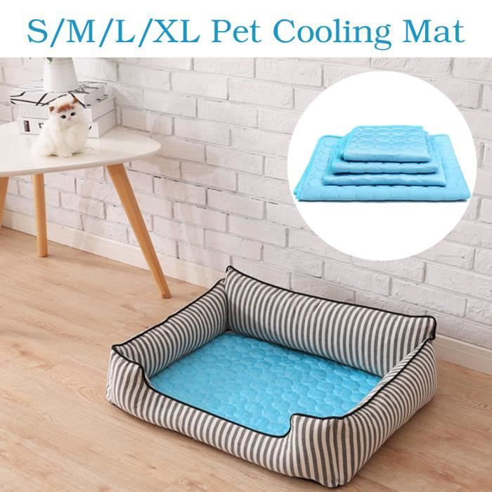 Tapis de refroidissement - TEMPSA - 50X40CM - Bleu - Rectangulaire - Confortable pour animaux
