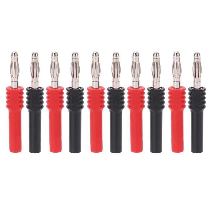 Adaptateur De Connecteur De Terminal De Liaison De Prise Femelle Banane A Courant Eleve De 5mm 10 Pieces Pour Amplificateur De Haut Parleur 84258651