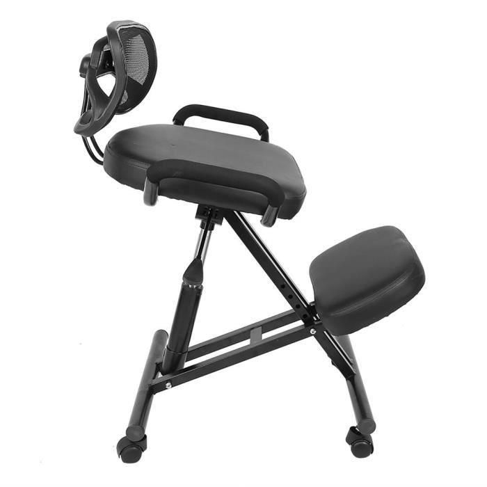 Correction Posture Bureau Chaise à Genoux Wellbeing Pro11 - Correction Posture Ergonomique, Bois Réglable Chaise Genou Réglable