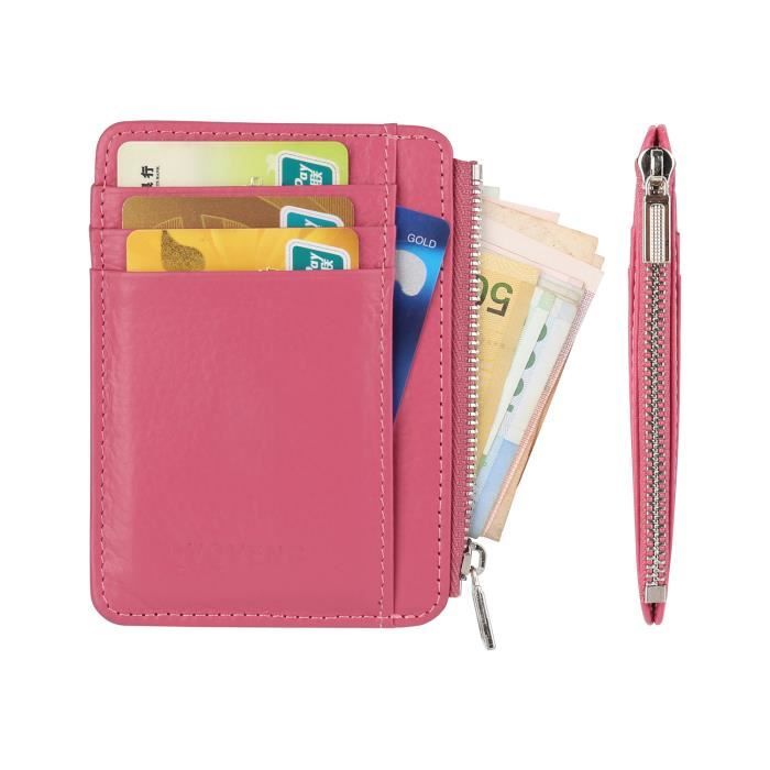 Pochette Femme Porte Cartes De Crédit RFID Blocage Bifold Portefeuille