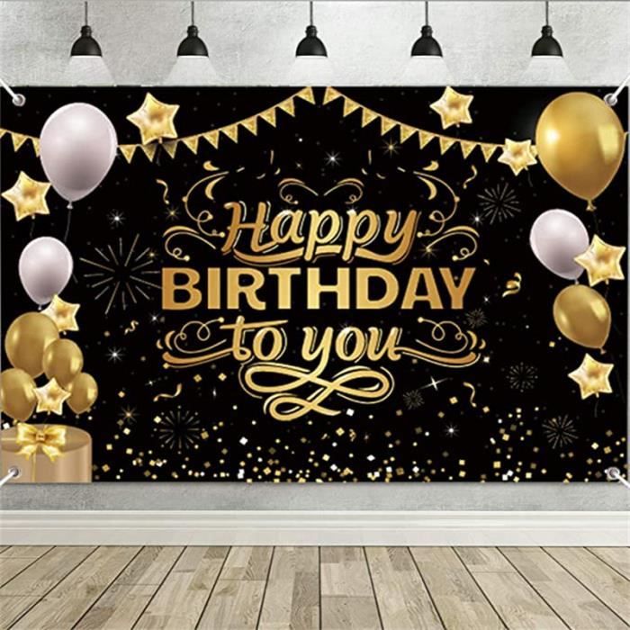 Bannière JOYEUX ANNIVERSAIRE 50 ANS - 180x115 Cm - Toile De Fond Géante Pour Fête Décoration