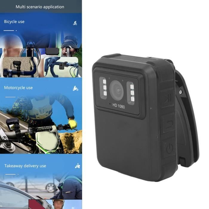 RHO-Caméra de sport Mini Clip de Caméra Corporelle, Caméra Portable WiFi étanche 2K, Vision Nocturne avec 6 photo camera